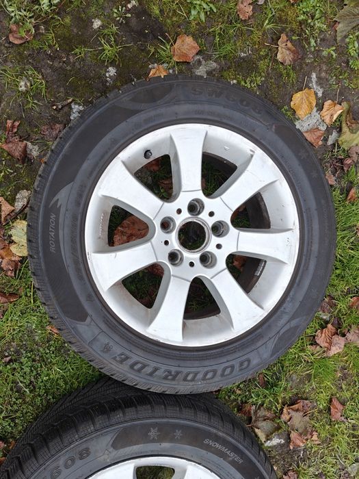 Felgi do BMW z prawie nowymi oponami zimowymi 225/55 r16 DOT24 e46 E90