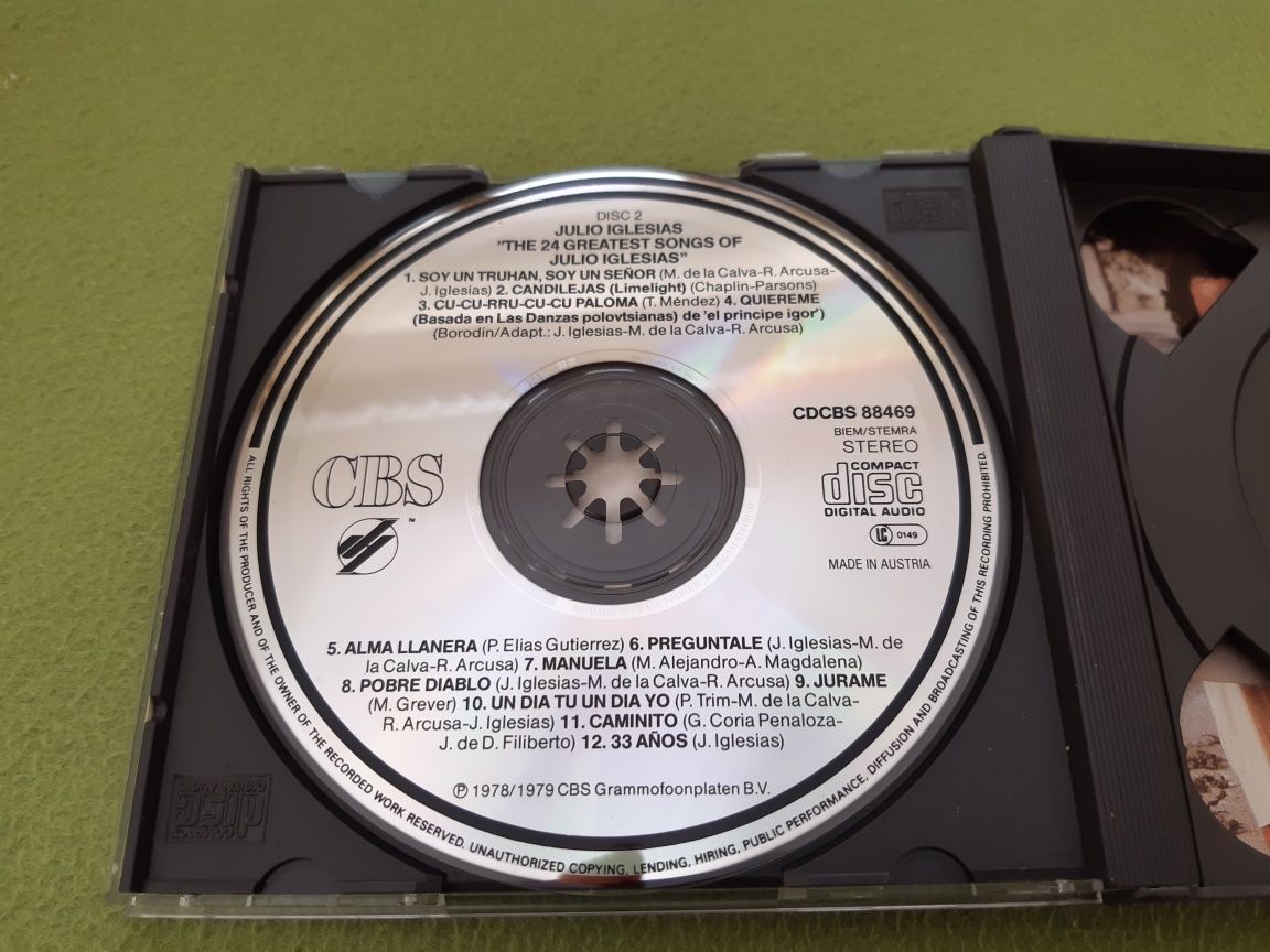 Podwójna płyta 2 CD Julio Iglesias The 24 Greatest  Songs