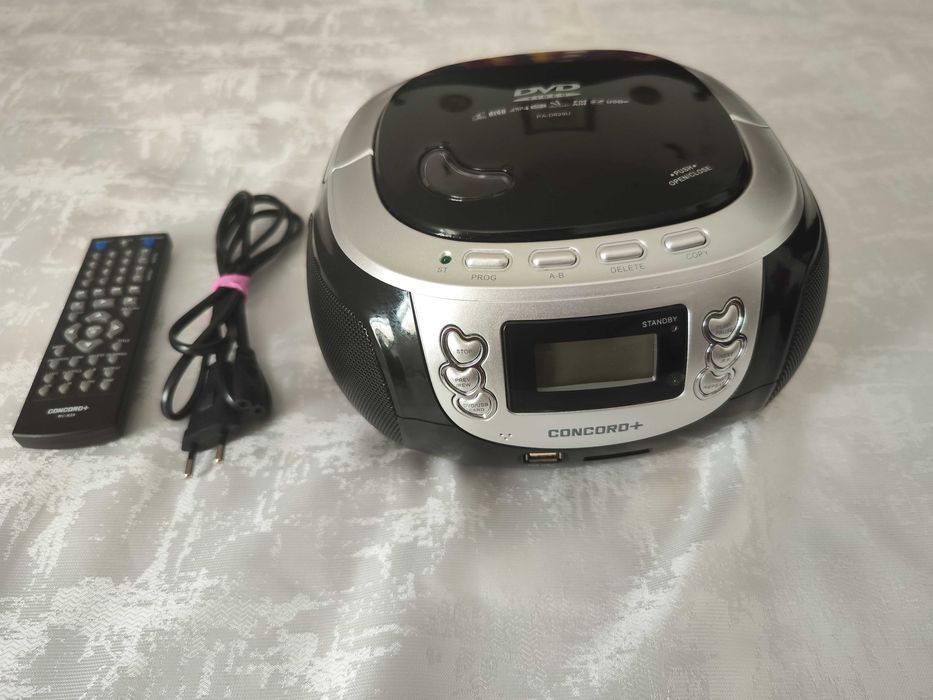 Radio DVD portatil, com USB, 100% NOVO