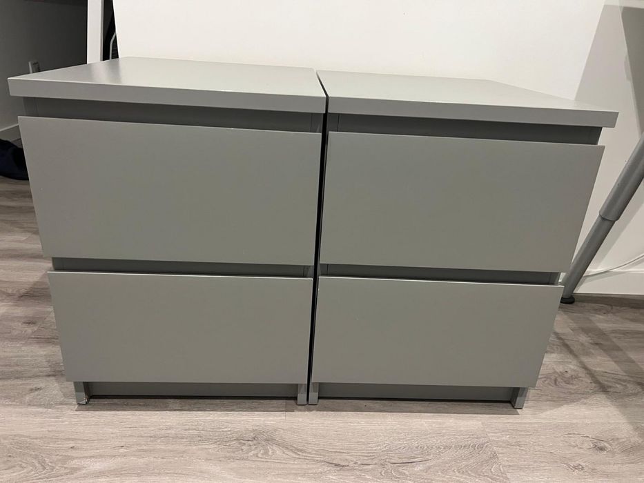 Mesas cabeceira cinza IKEA