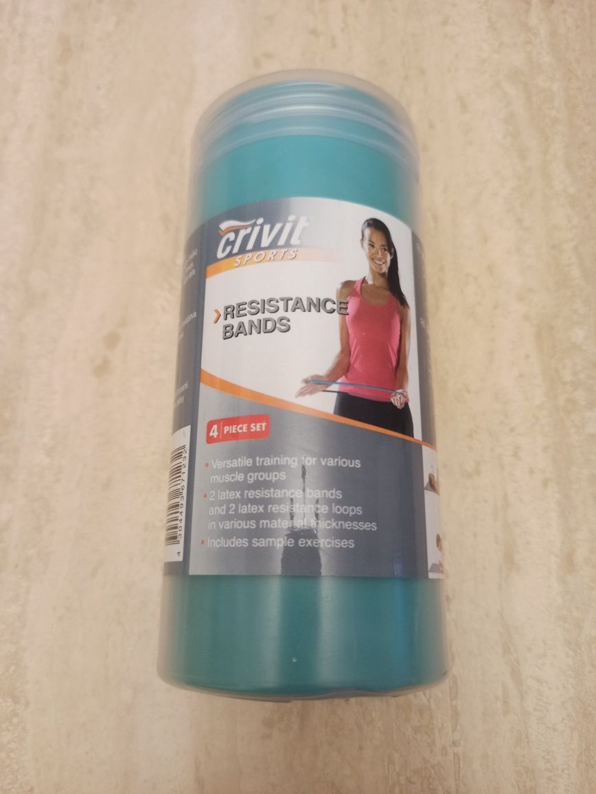 4 taśmy fitness do ćwiczeń w dwóch kolorach