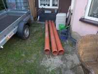 Rury kanalizacyjne zewnętrzne pomarańczowe 160mm 3m x 3 sztuki