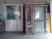 Drzwi PCV sklepowe  125x210 antracyt orzech W 3 DNI :)