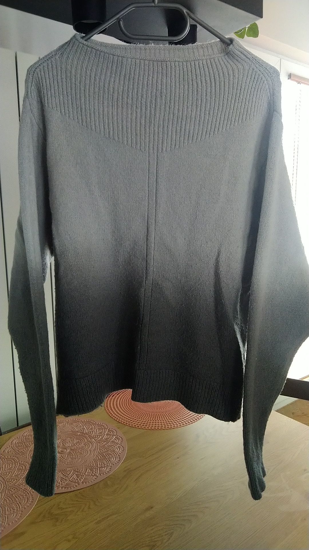 StellaMilani sweter szary ombre, krótki oversize, rozm. uniers M/38