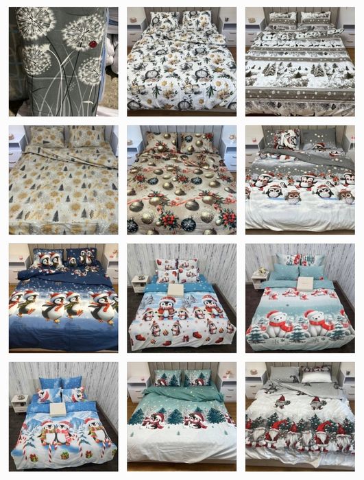 Байкова/фланелева постільна білизна. Є індив.пошиття. Є новорічні.