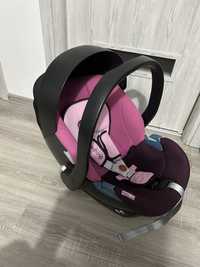 CYBEX SILVER Fotelik samochodowy 0-13 kg Aton Purple Rain, różowy