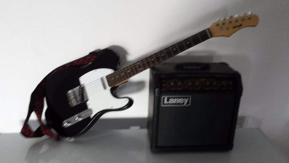 Guitarra Stagg e amplificador Laney