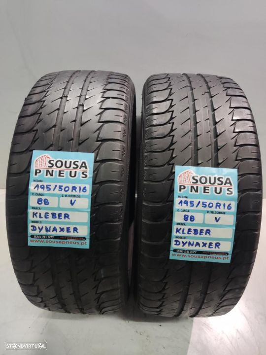 2 pneus semi novos 195-50r16 kleber - oferta dos portes 85 EUROS