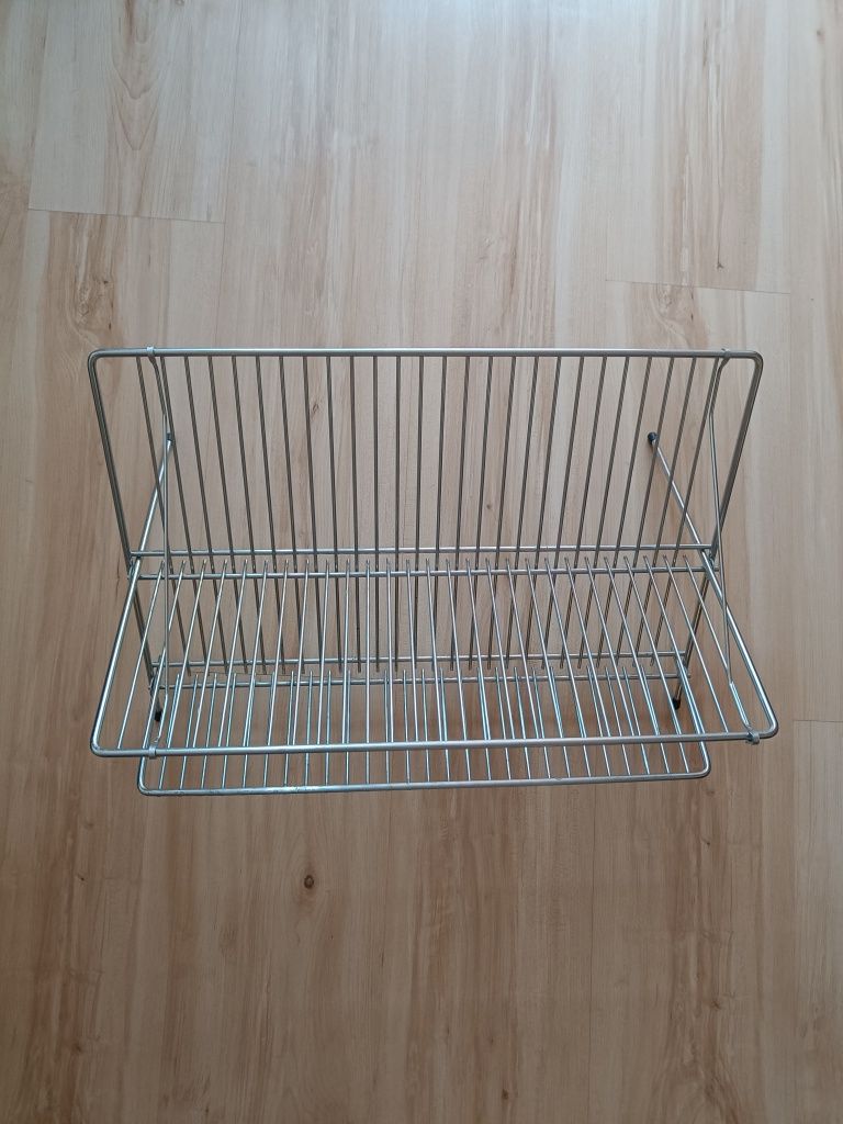 Suszarka ociekacz do naczyń ikea metalowa duża srebrna kvot