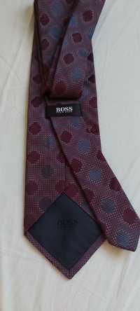 krawat 100% jedwab silk boss Hugo boss kółka