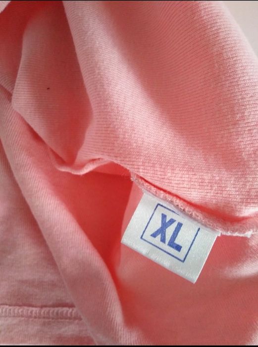 Koszulka na ramiączkach różowa z misiem, rozmiar XL - 100% bawełna