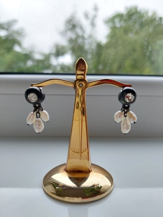 Сережки з річковими перлинамими