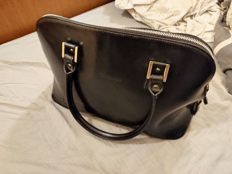 Torebka Toscanio, skorzana czarna