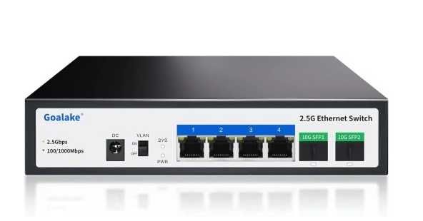 Przełącznik SWITCH Goalake Umanaged 4 Port 2.5G, 4 x 2.5G Base-T Ports