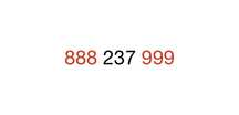 Złoty/platynowy/diamentowy numer telefonu 888-237.-999