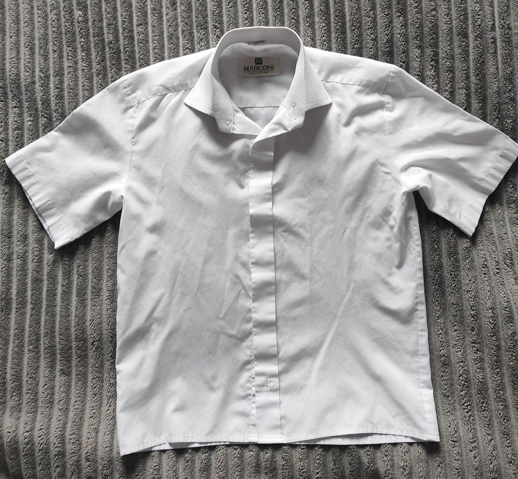 Biała koszula dla chłopca 128
