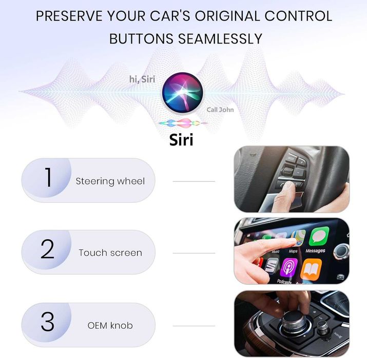 AIZEO CarPlay bezprzewodowy adapter iOS Android Apple Bluetooth WiFi