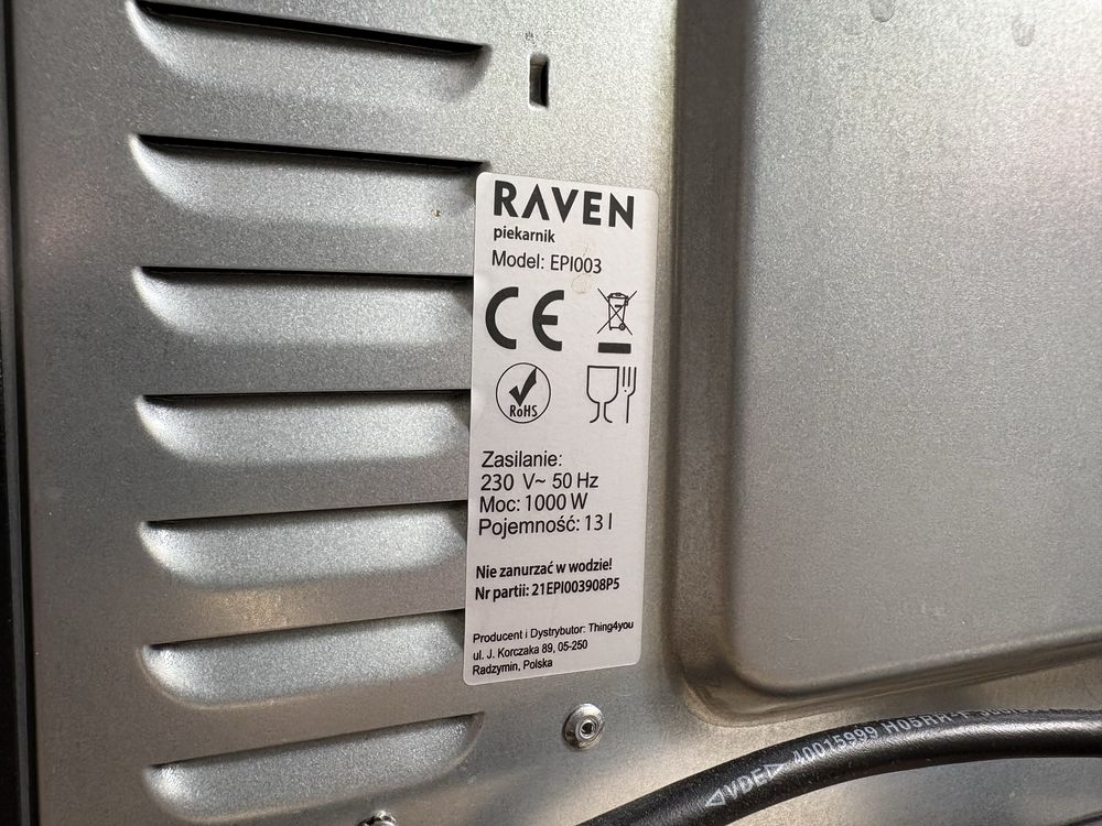 Mini-piekarnik Raven EPI003X 13l 1000w