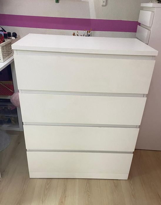 2 Cómodas Malm 4 gavetas