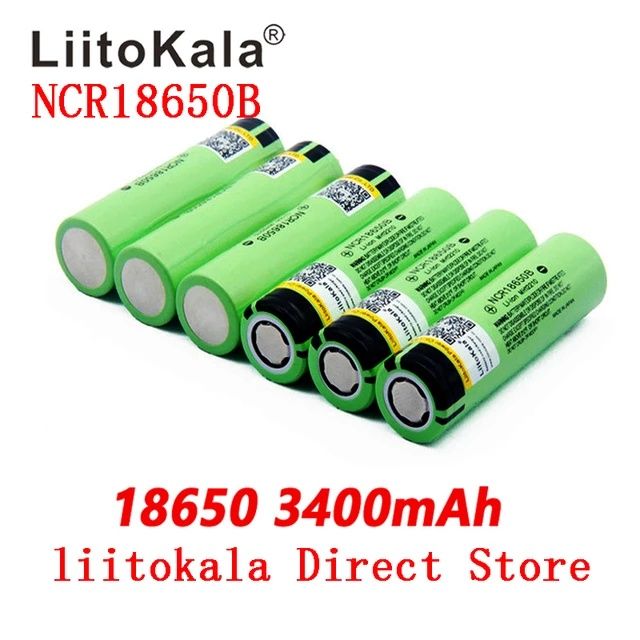 Аккумулятор 18650 Liitokala Lii 34B 3400 mAh 3,7V Li-Ion.с плоским
