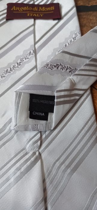 Angelo di Monti jasny krawat ślub wesele poprawiny