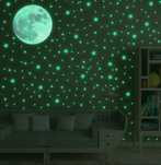 Conjunto 100 Estrelas fluoscente à noite para quarto de criança