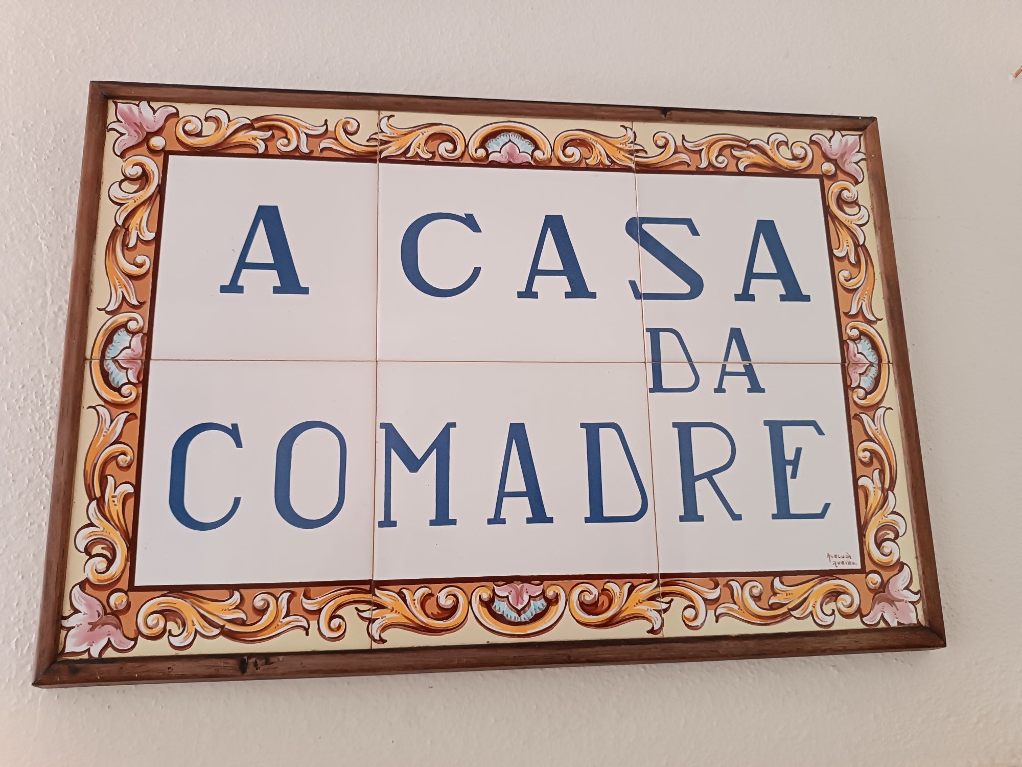 Placa em azulejos Antiga