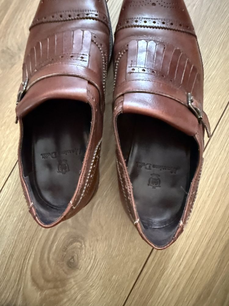 Massimo Dutti, brogsy, męskie buty, skóra