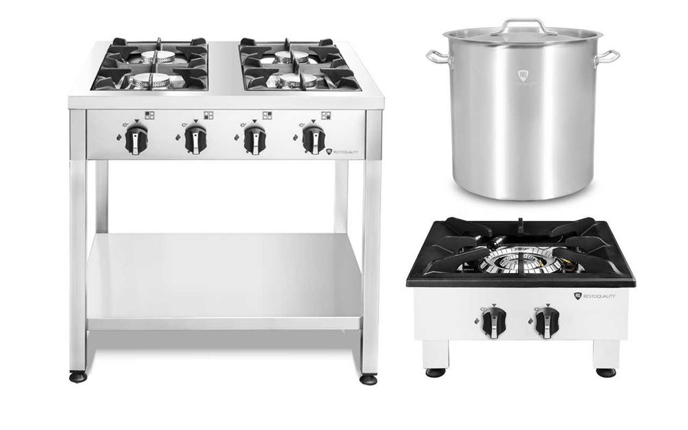 Mega Zestaw! Nowa KUCHNIA GAZOWA 4 palnikowa + TABORET GAZOWY + GARNEK