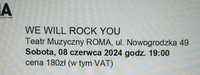 We will rock you - komplet 2 bilety na musical Teatr Roma 8 czerwca