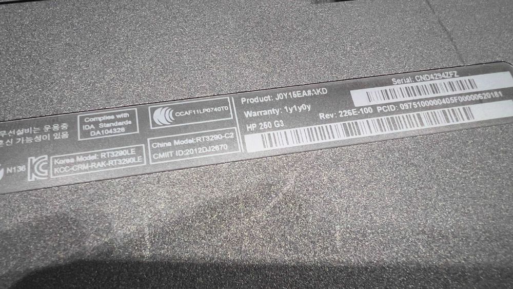 Laptop HP 250 G3 + dodatki