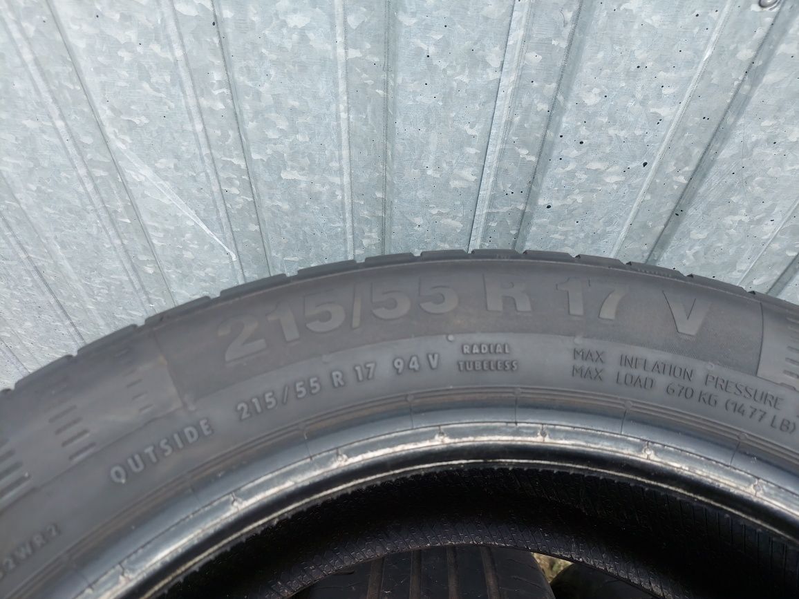 Opony letnie Continental EcoContact  215/55 R17, gwarancja, 225/50