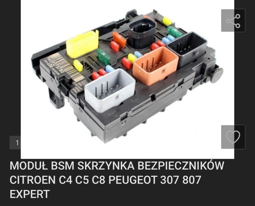 блок керування, модуль BSI, 6500ck, citroen c4