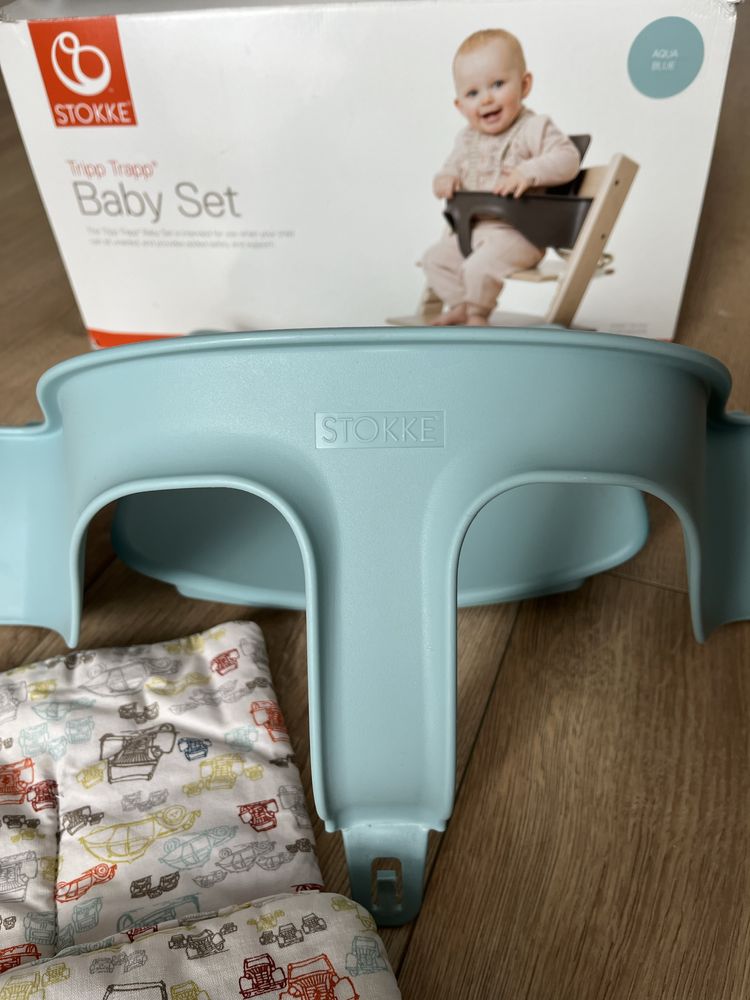 Stokke tripp trapp baby set wraz z pokrowcem aqua blue