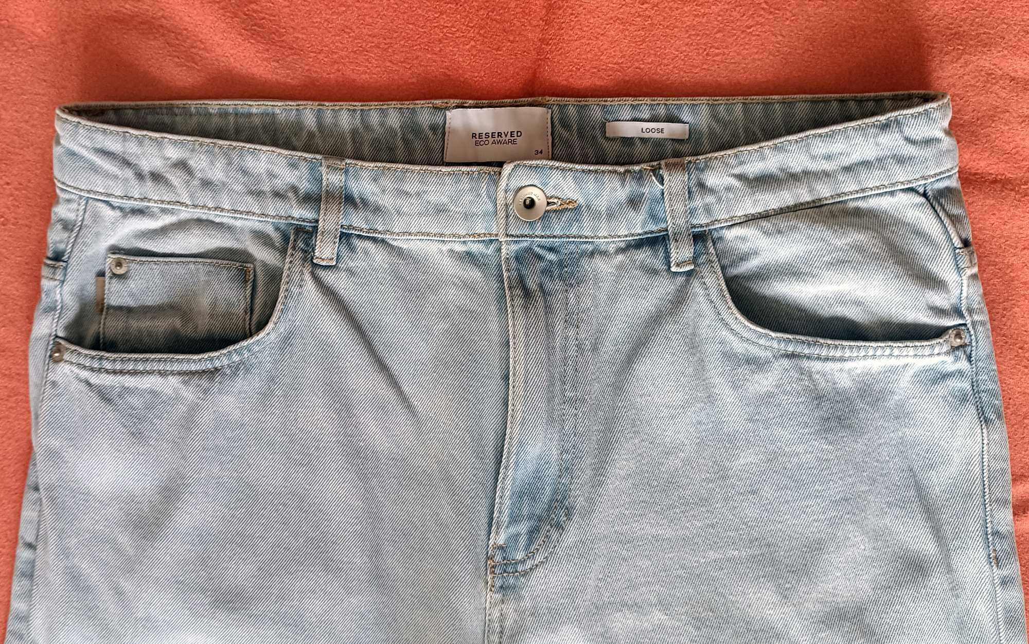 Spodnie męskie  jasny jeans RESERVED LOOSE 34