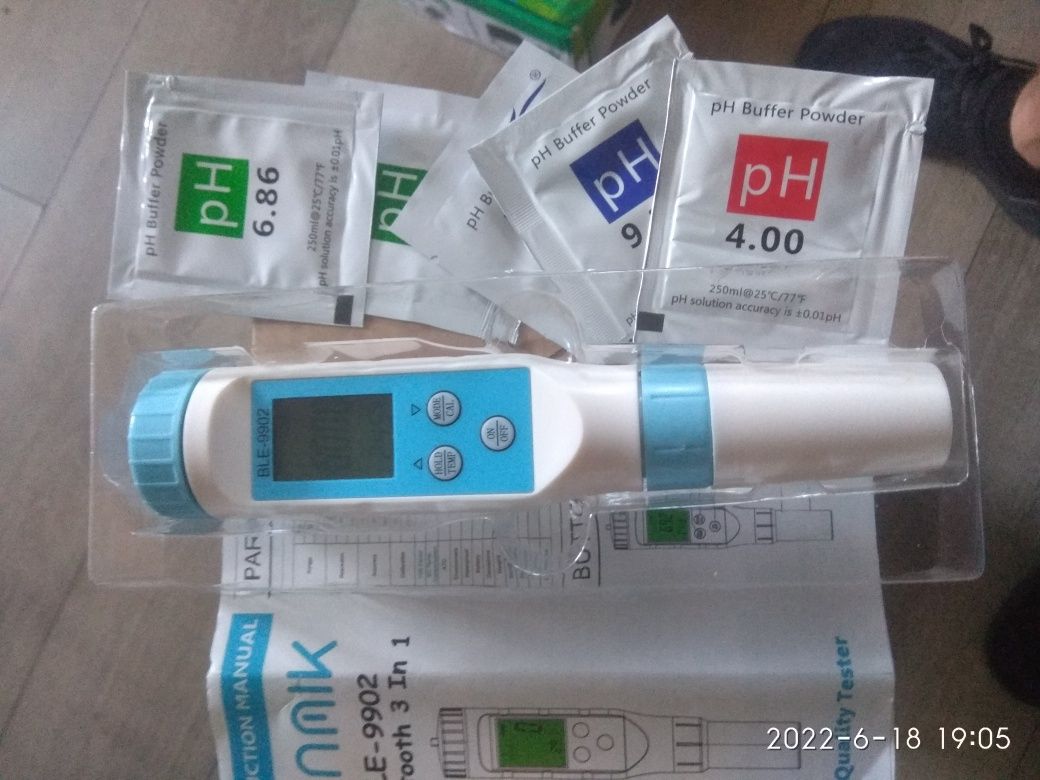 Tester wody pH temperatura bluetooth