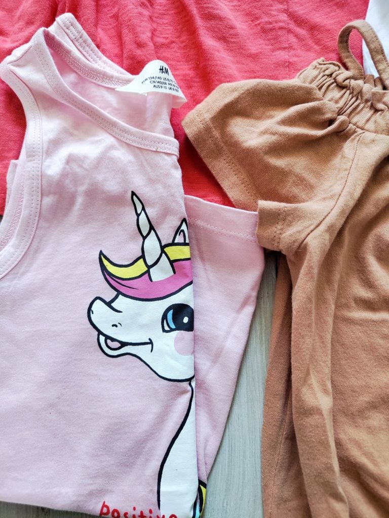 Letnie bluzki topy dla dziewczynki H&M ,Sinsay Nowa 134