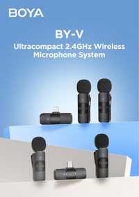 Мікрофон подвійний BOYA BY-V2 BY-V20 Apple iOS Lightning Android USB-C