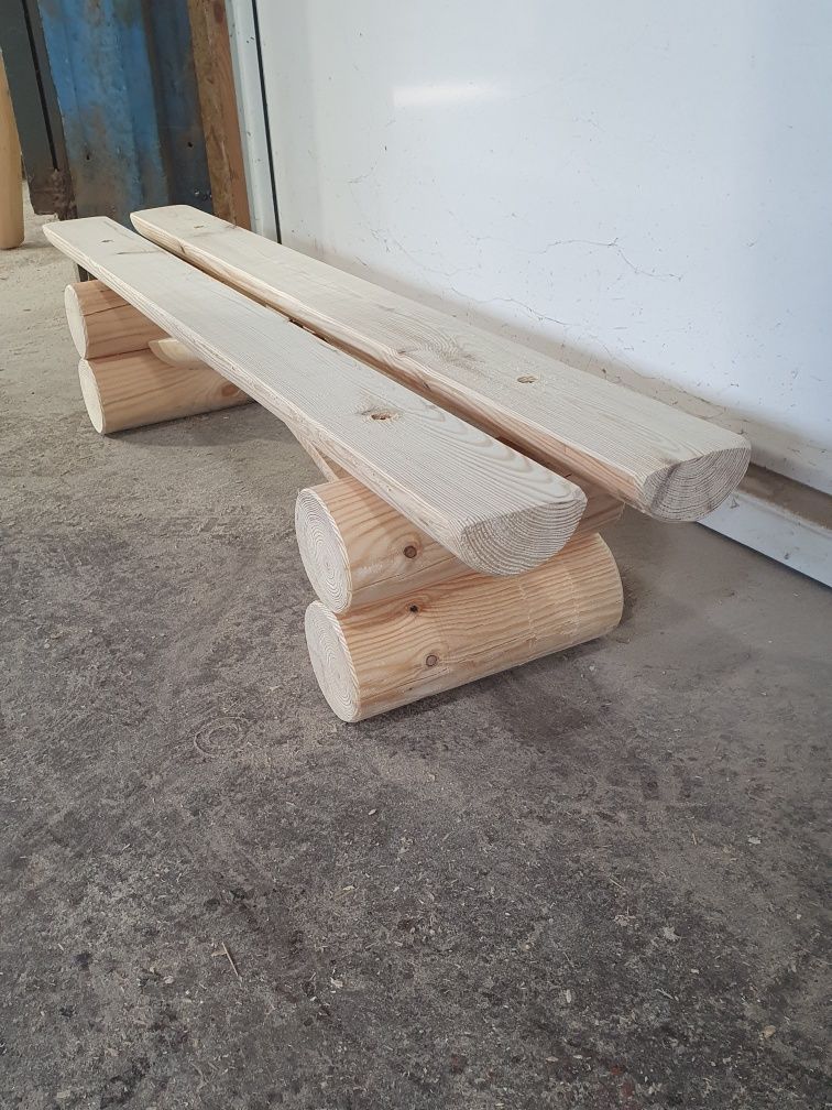 Ławka ogniskowa 120 cm – drewno szlifowane, własna produkcja