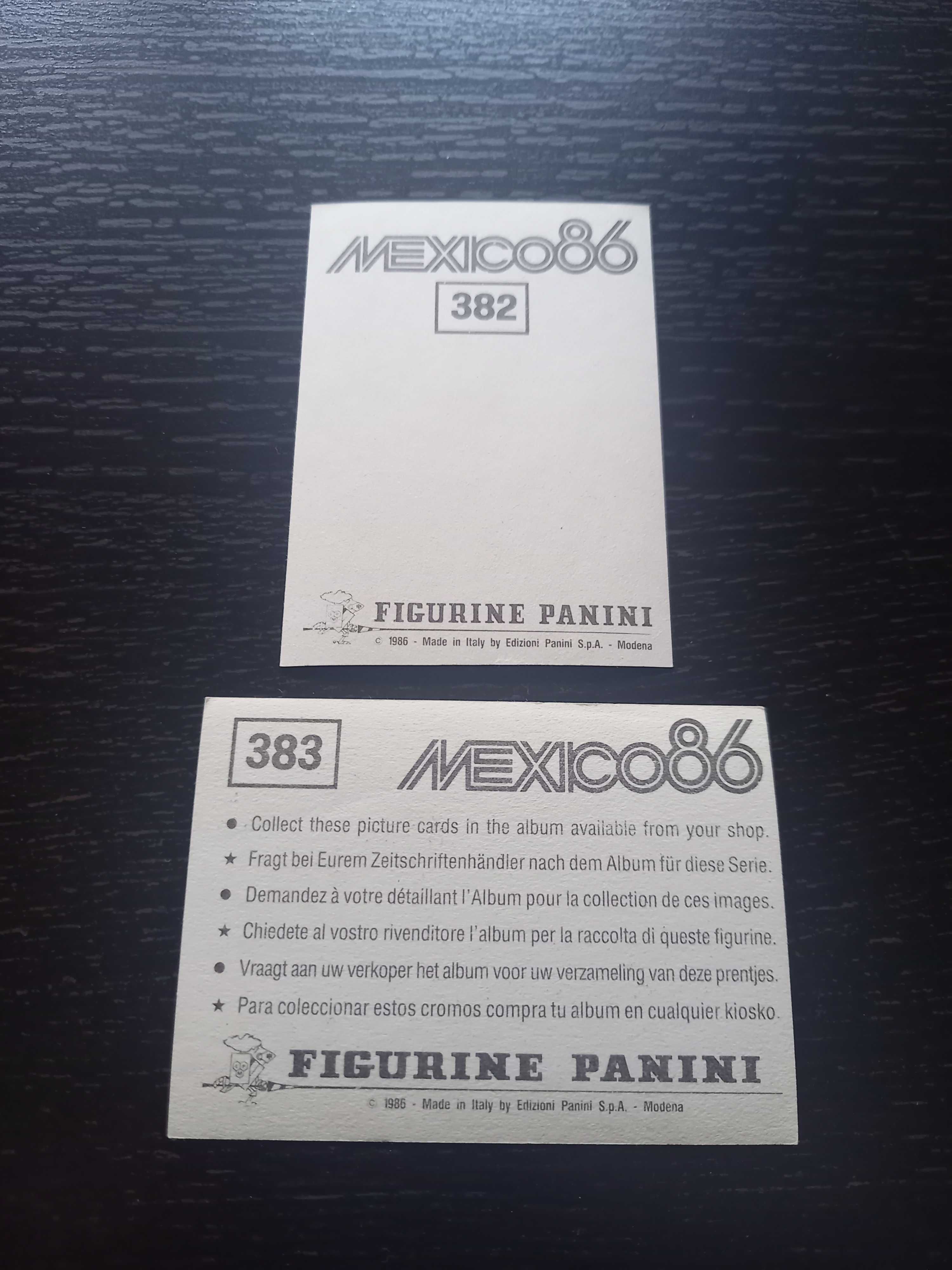 Cromos de futebol FIFA World Cup Mexico 86 da Panini