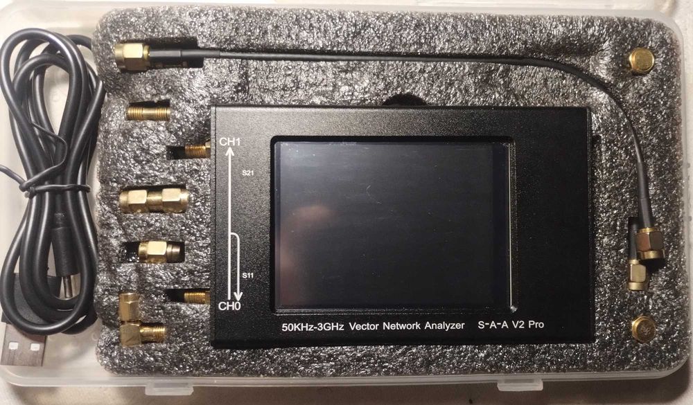 Векторный анализатор NanoVNA V2 PRO 50KHz-3GHz + переходники