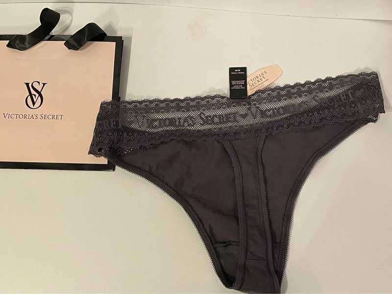 Victoria’s Secret bielizna majtki stringi nowe r M 38 logowane prezent