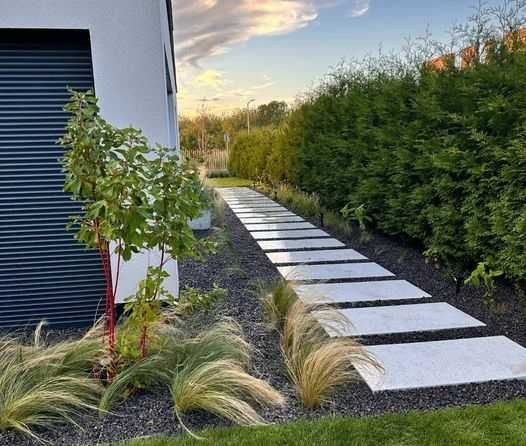 Schody z Betonu Architektonicznego Na Ogród Wejście Domu Na Wymiar