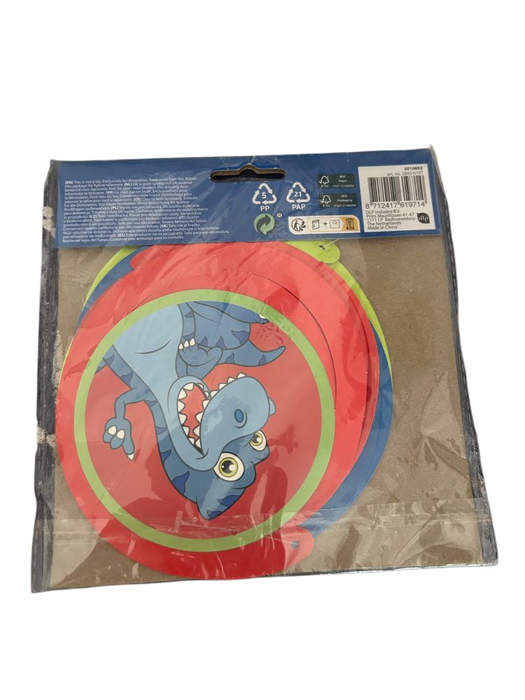 Dekoracje papierowe spirale z smokami nr.8072