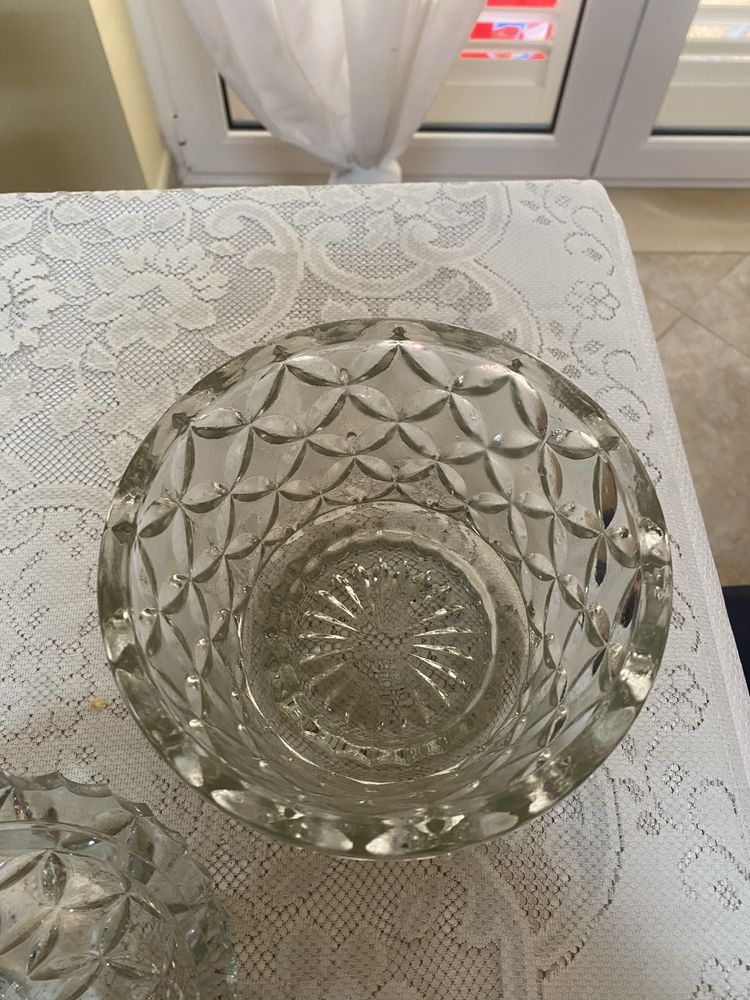 Taça de vidro bonboneira usada