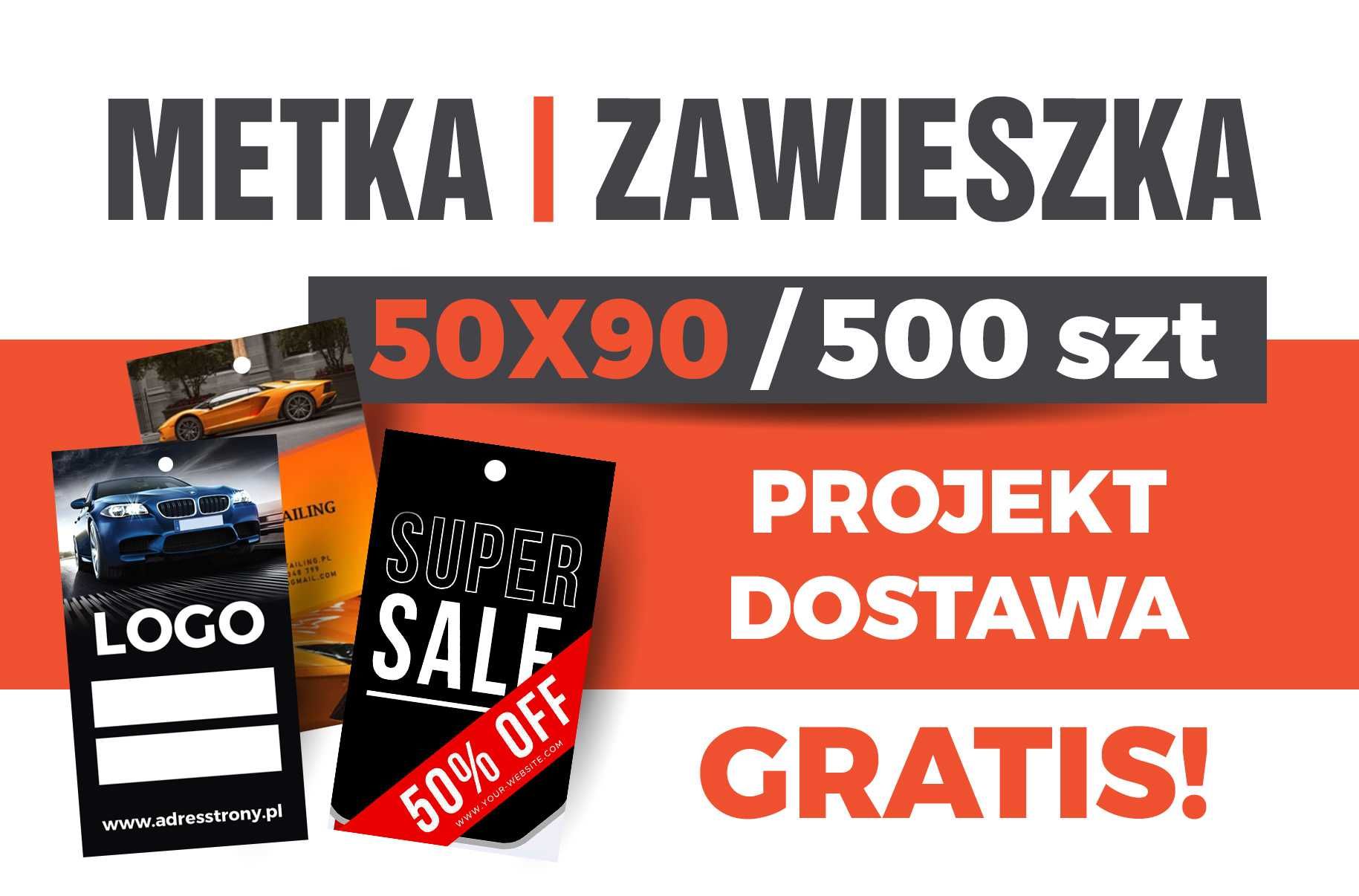 Metka zawieszka przegląd cenówka cena promocja etykieta reklama druk