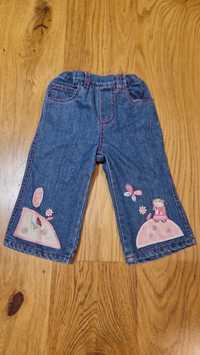 Sprzedam  spodnie jeansowe ocieplane dla dziewczynki  rozmiar 80