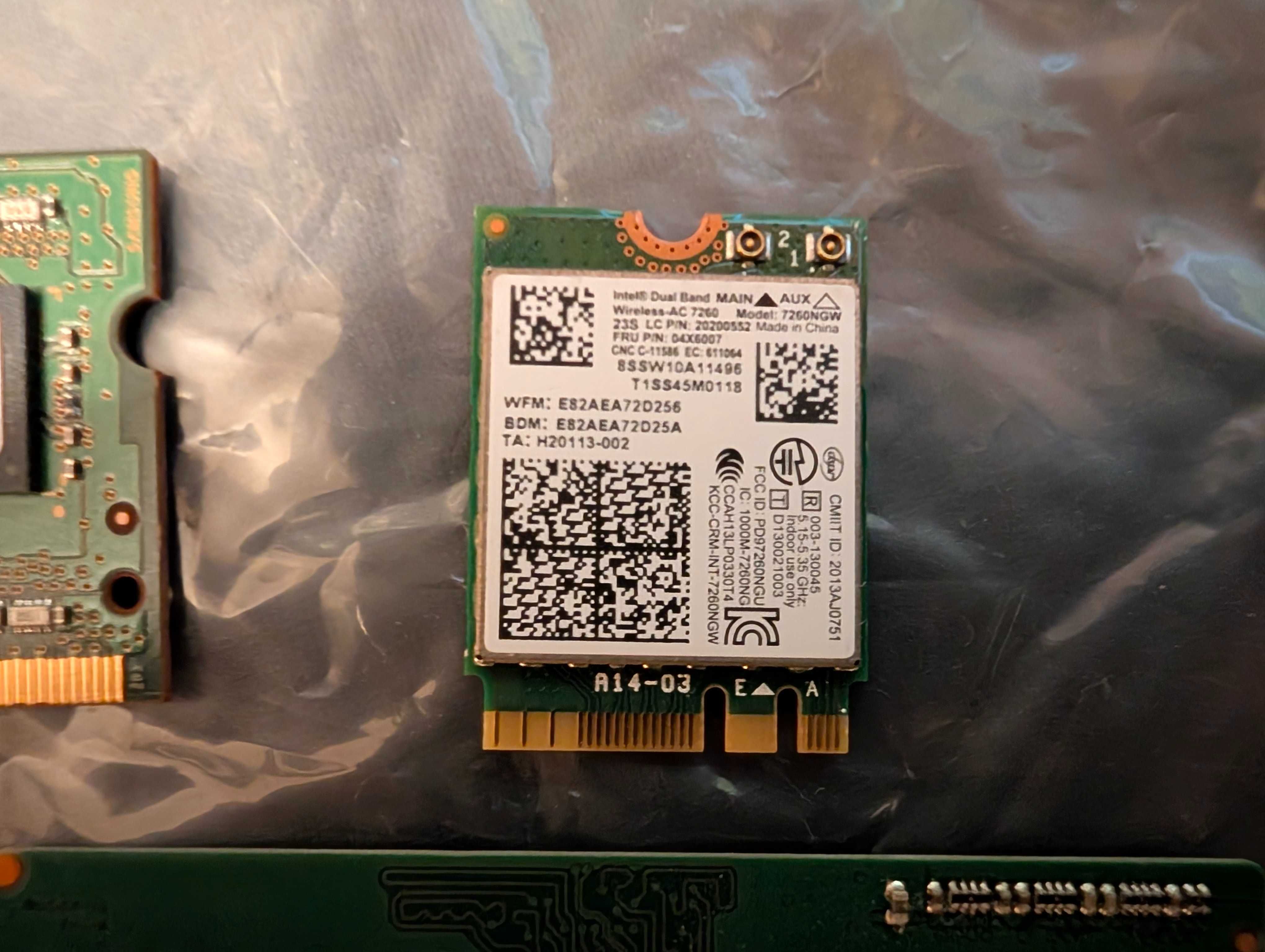 Pamięci RAM do laptopów + Intel AC7260
