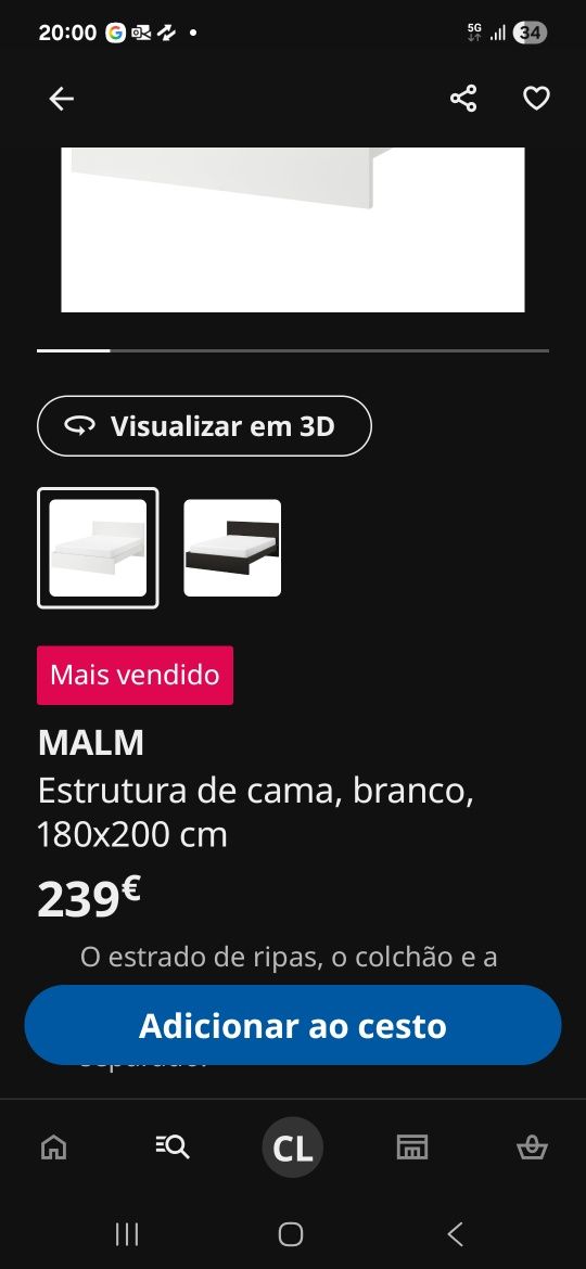 Cama de casal MALM
