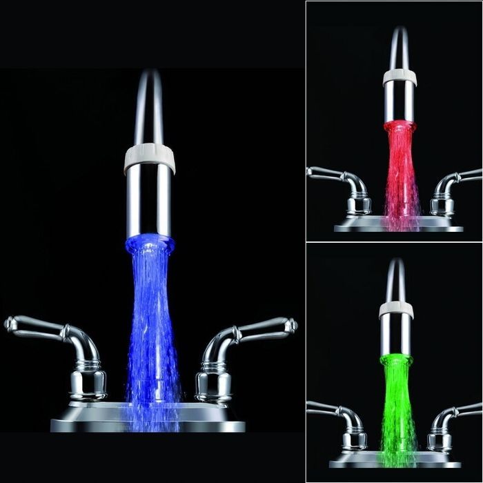 Świecący perlator led RGB ze wskaźnikiem temperatury